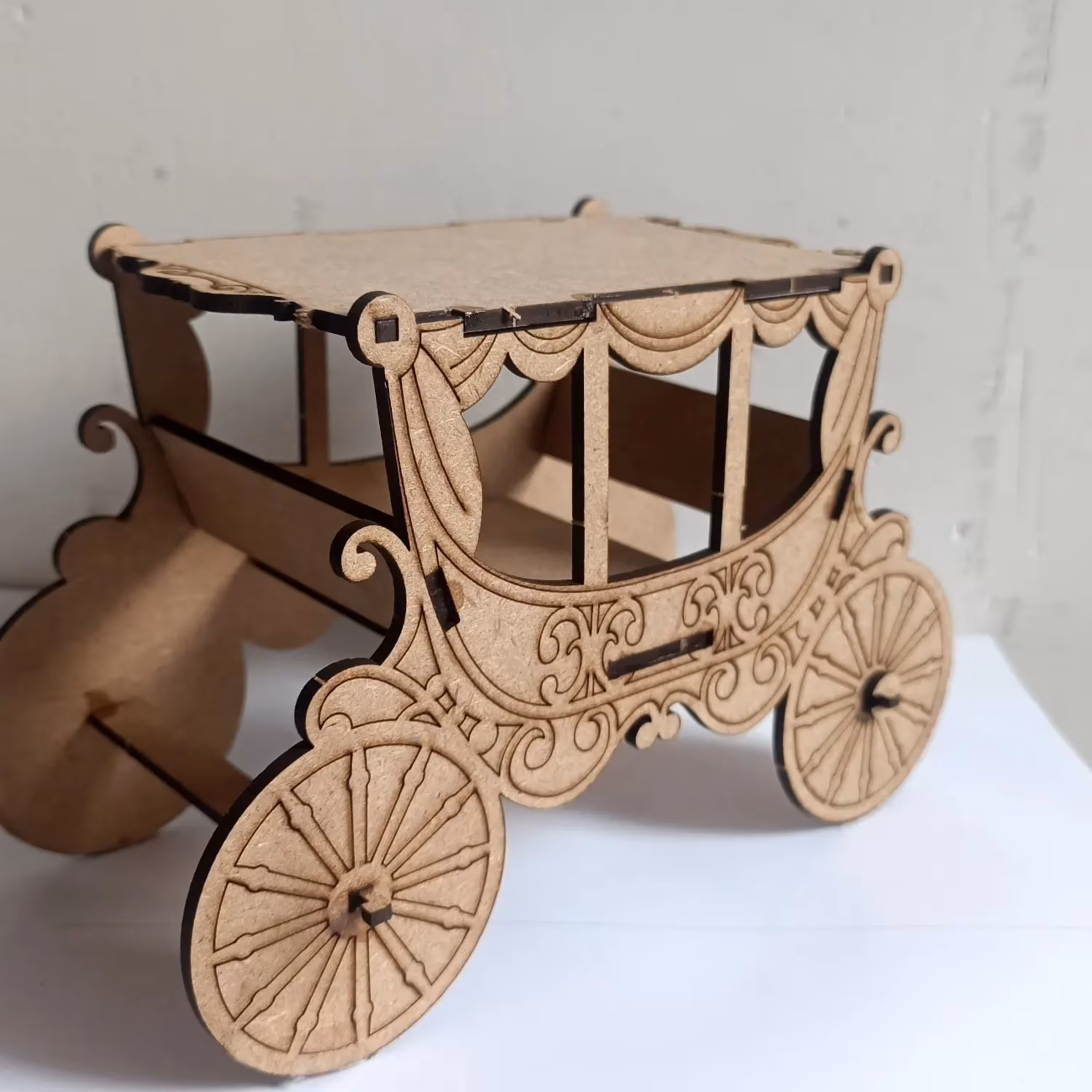 پازل سه بعدی چوبی کالسکه(ارابه) با جزییات و زیبا محکم و سبک