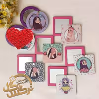 آینه جیبی چوبی