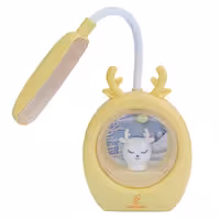 چراغ مطالعه رومیزی HK33222 زرد طرح گوزن