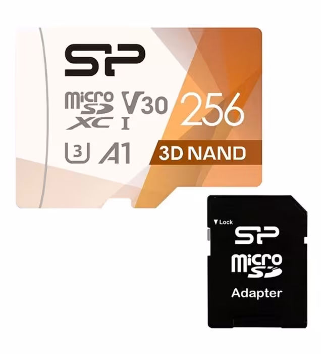 کارت حافظه microSDXC سیلیکون پاور مدل XC CL10 U3 Superior Pro UHS-I V30 A1 4K UHD W/1 100/80 به همراه آداپتور ظرفیت 256 گیگابایت