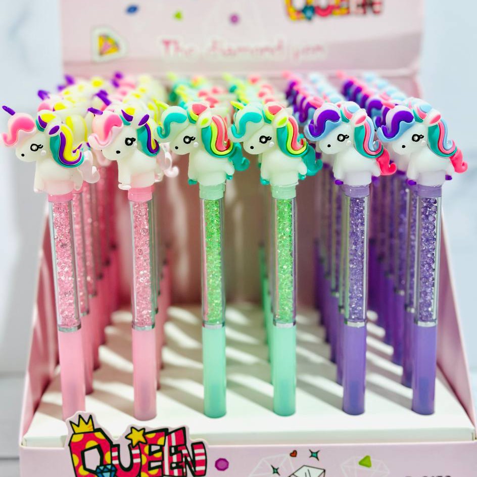 روان نویس فانتزی اکلیلی کریستالی یونیکورن زیبا