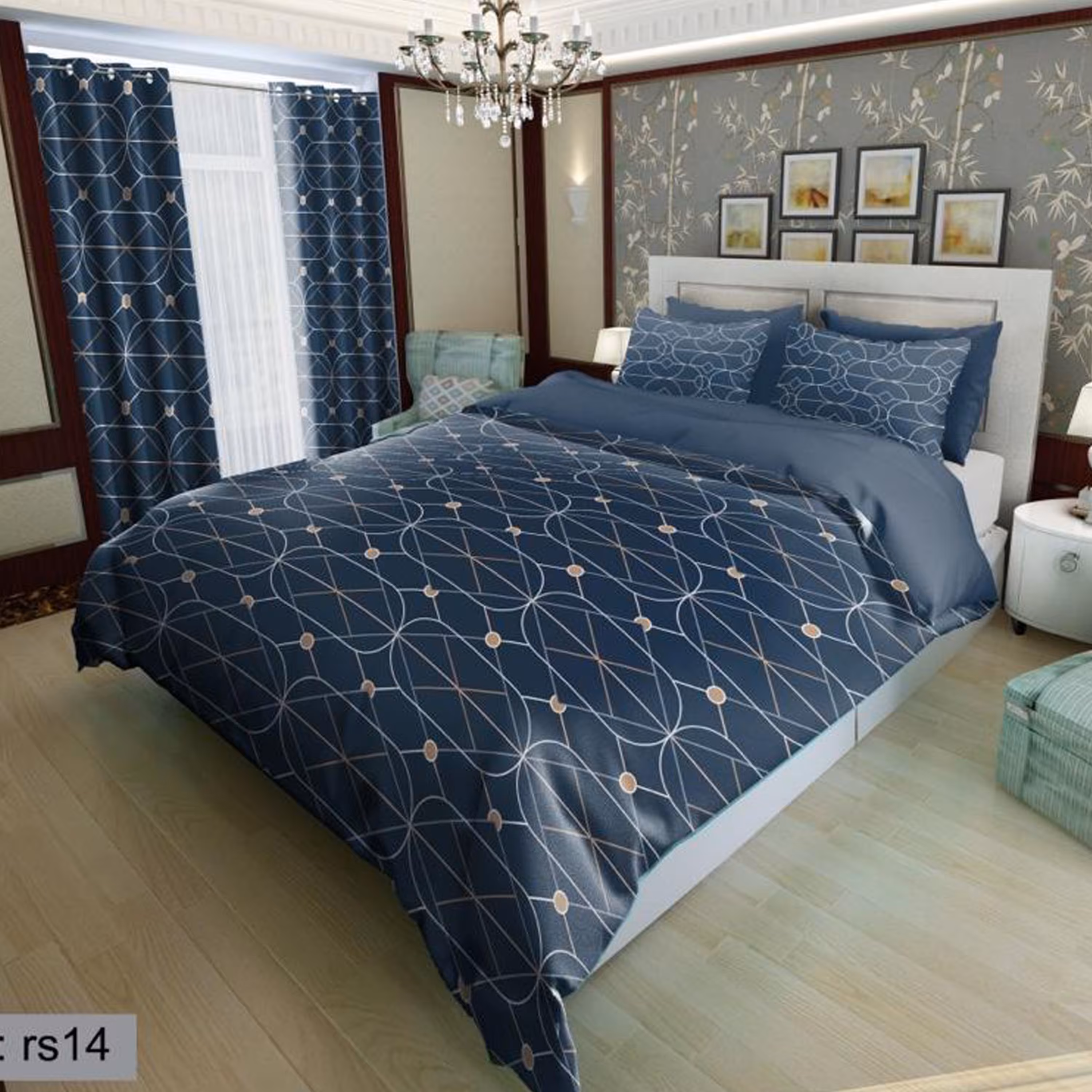 سرویس روتختی 1 نفره تنسل چاپی برندترک لند (Turk Land)  کد rs 14