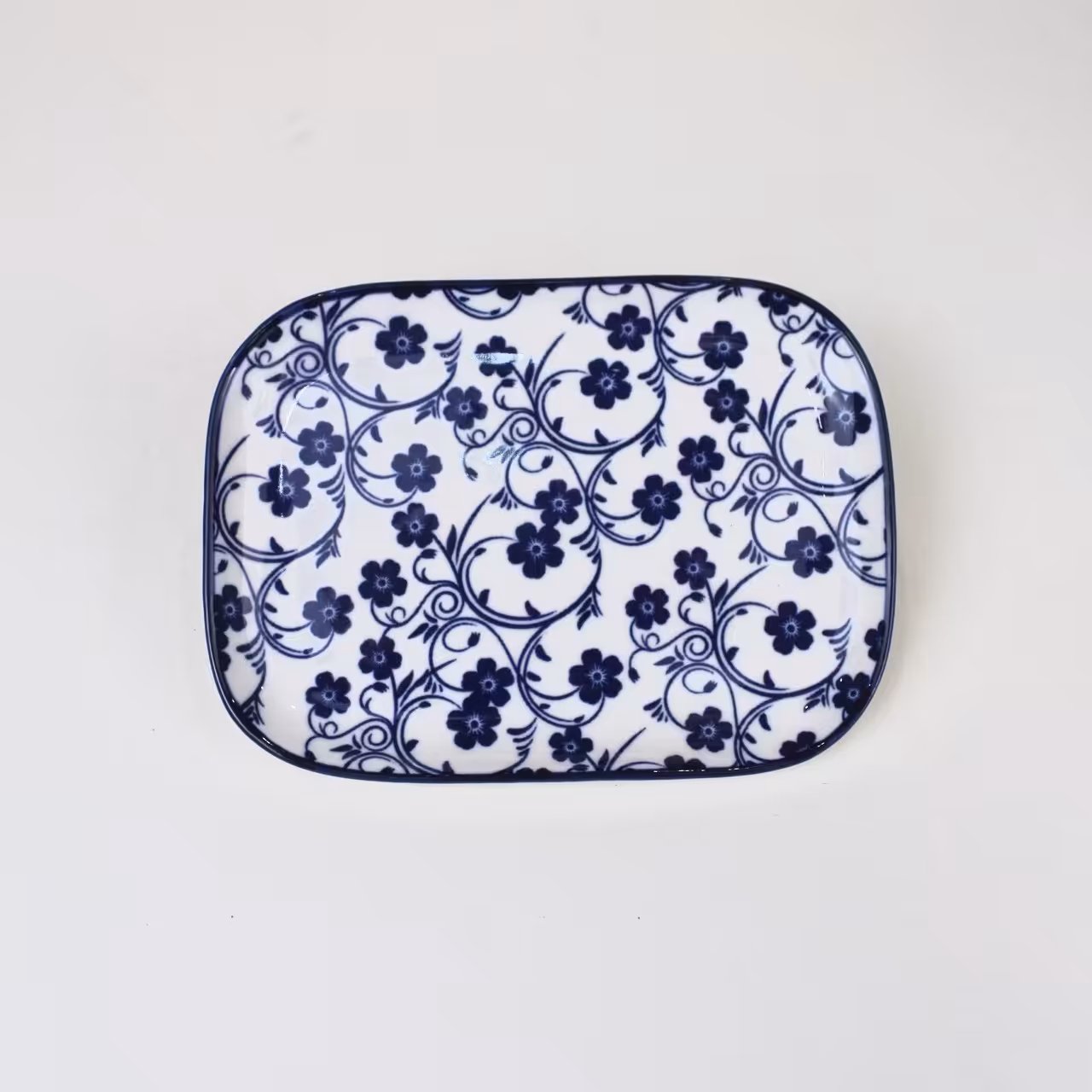 رولت خوری کوچک  گل دار آبی 