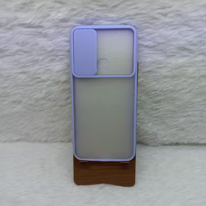 گارد (قاب) گوشی Not 8 مدل پشت‌مات محافظ لنزدار رنگ یاسی مناسب گوشی Xiaomi Not 8