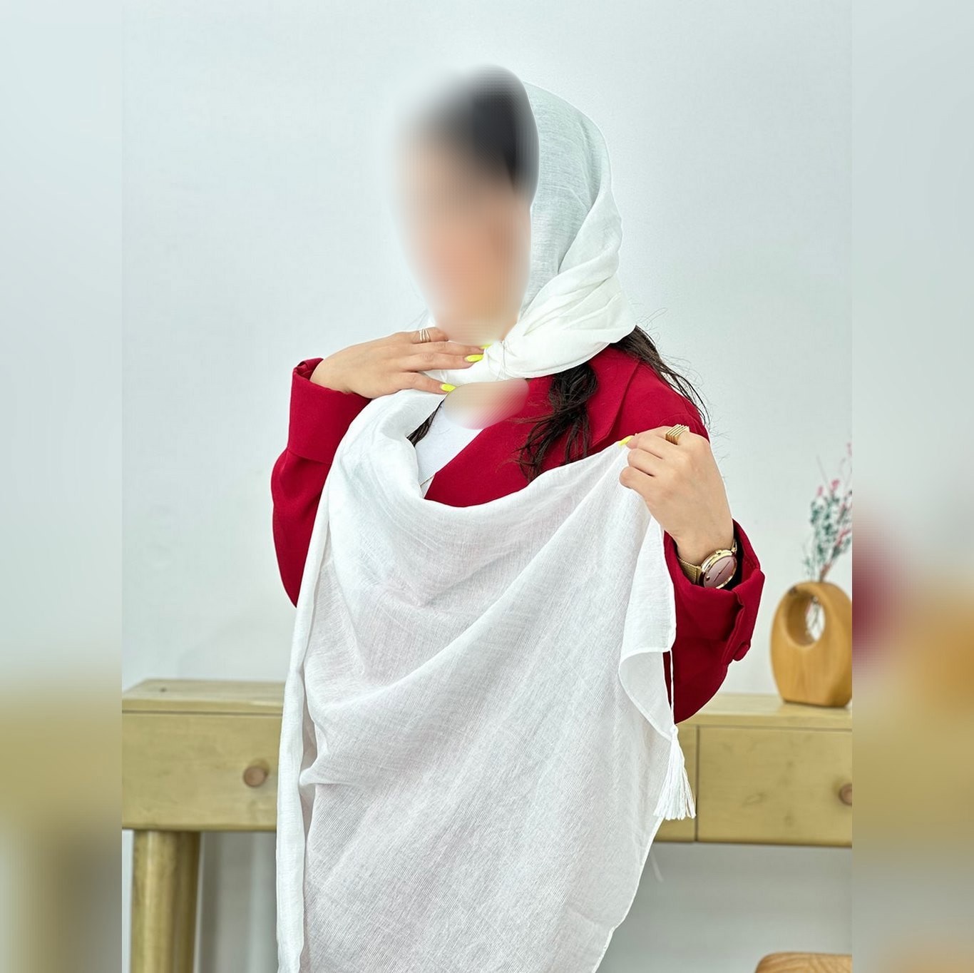 شال ارزان شال تابستانه شال نخی شال ساده شال خاص شال روسری شال جدید شال سفید