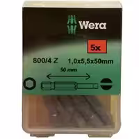 بسته 5عددی سرپیچگوشتی دوسو ورا  مدل 05300055001                     سایز 50×4.0×0.5