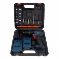 دریل پیچ گوشتی شارژی 36 ولت صنعتی  دوباطری با لوازم باس مدل 36VF