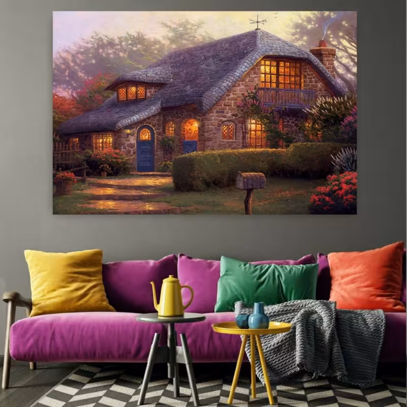 استیکر طرح کلبه جنگلی کد BK1186