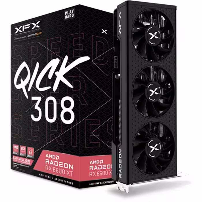 کارت گرافیک ایکس اف ایکس Radeon RX 6600 XT SPEEDSTER QICK 308 BLACK Gaming 8G