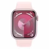 خرید، قیمت و مشخصات ساعت مچی هوشمند اپل واچ سری 9 45 میلیمتر آلومینیومی بند اسپورت صورتی