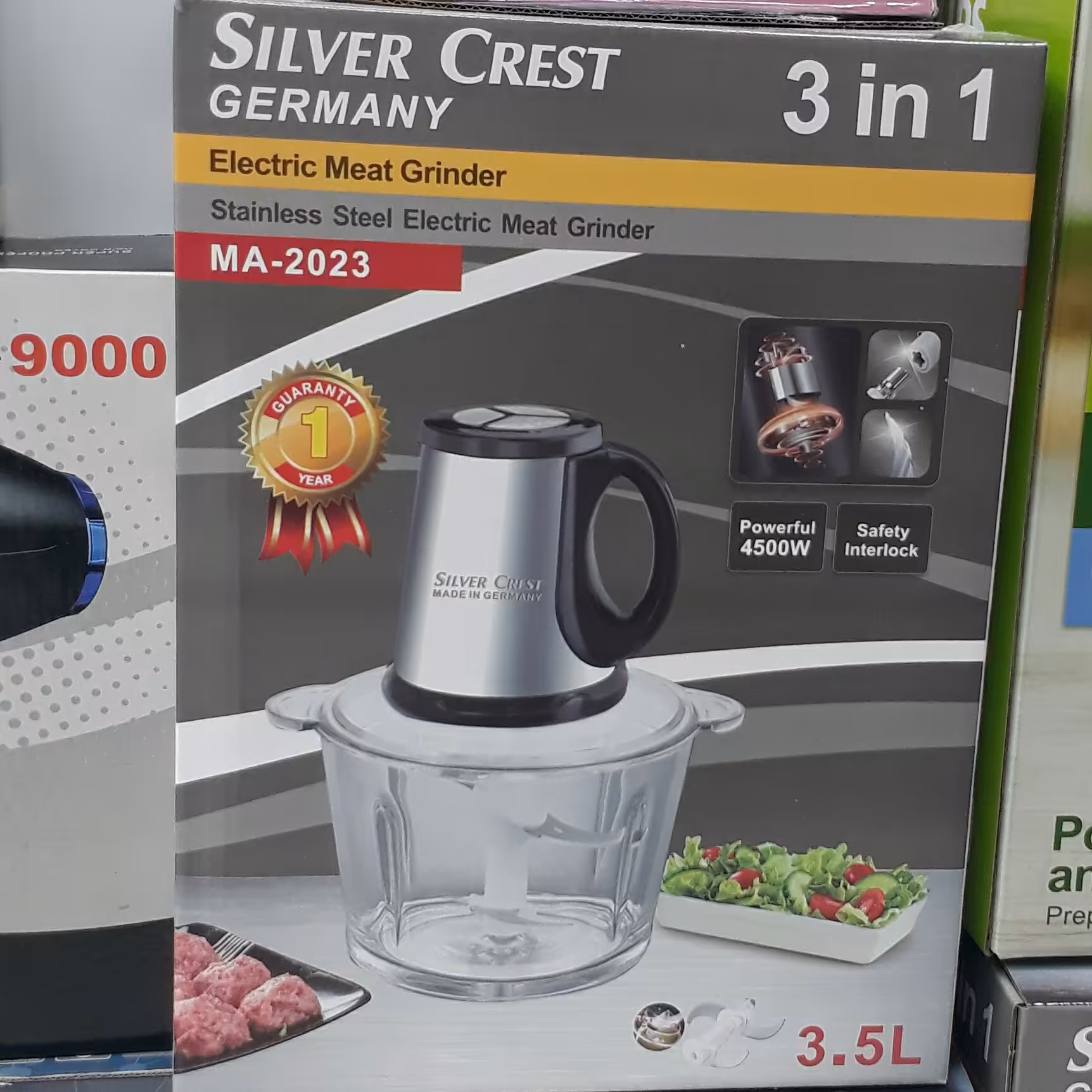 خردکن سیلور کرست 3.5 لیتری اصلی ظرف پیرکس موتور حک شده 4 تیغه پرسی کیفیت تضمینی