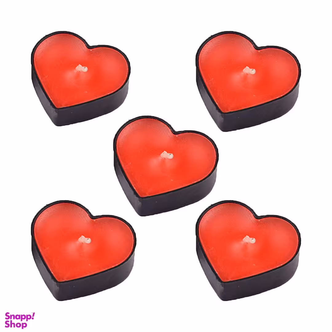شمع وارمر مدل قلب بسته 5 عددی