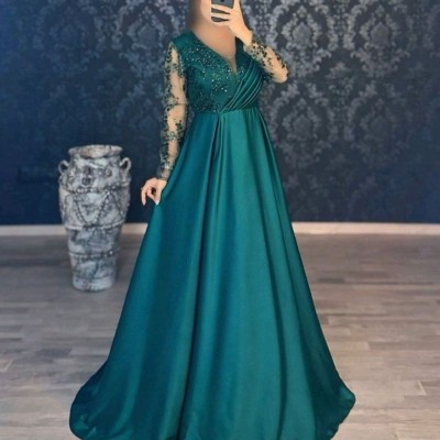 پیراهن مهمانی زنانه ساتن شاین مدل گیسو