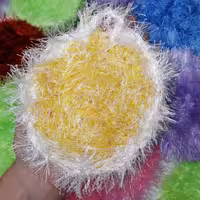 اسکاچ ظرف شویی بافتنی یک لایه زرد سفید 