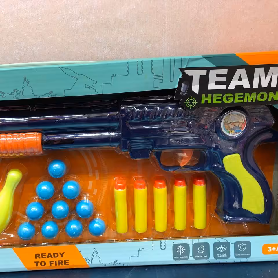 اسباب بازی، پک کامل تفنگ با انواع تیر و سیبل