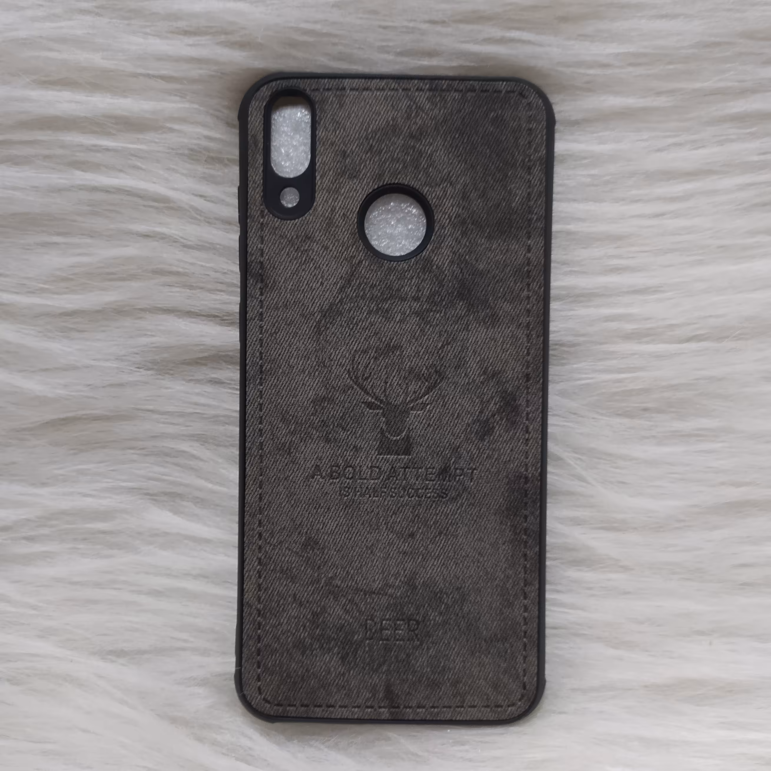 گارد هواوی Honor 8c چرم گوزنی رنگ خاکستری قابل شستشو 