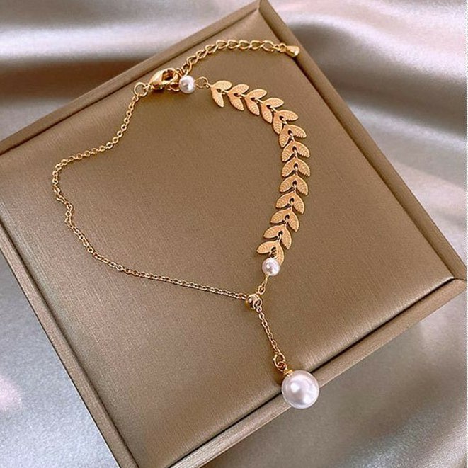 دستبند گندمی مرواریدی