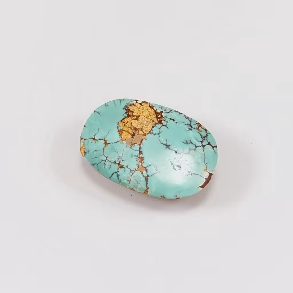 فیروزه سبز رگه سوزنی اصیل نیشابوری کد: 1030 M