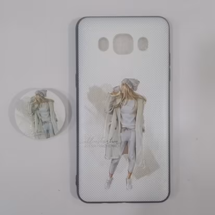 قاب گوشی طرح دار سامسونگ مدل J510 به همراه پاپ سوکت