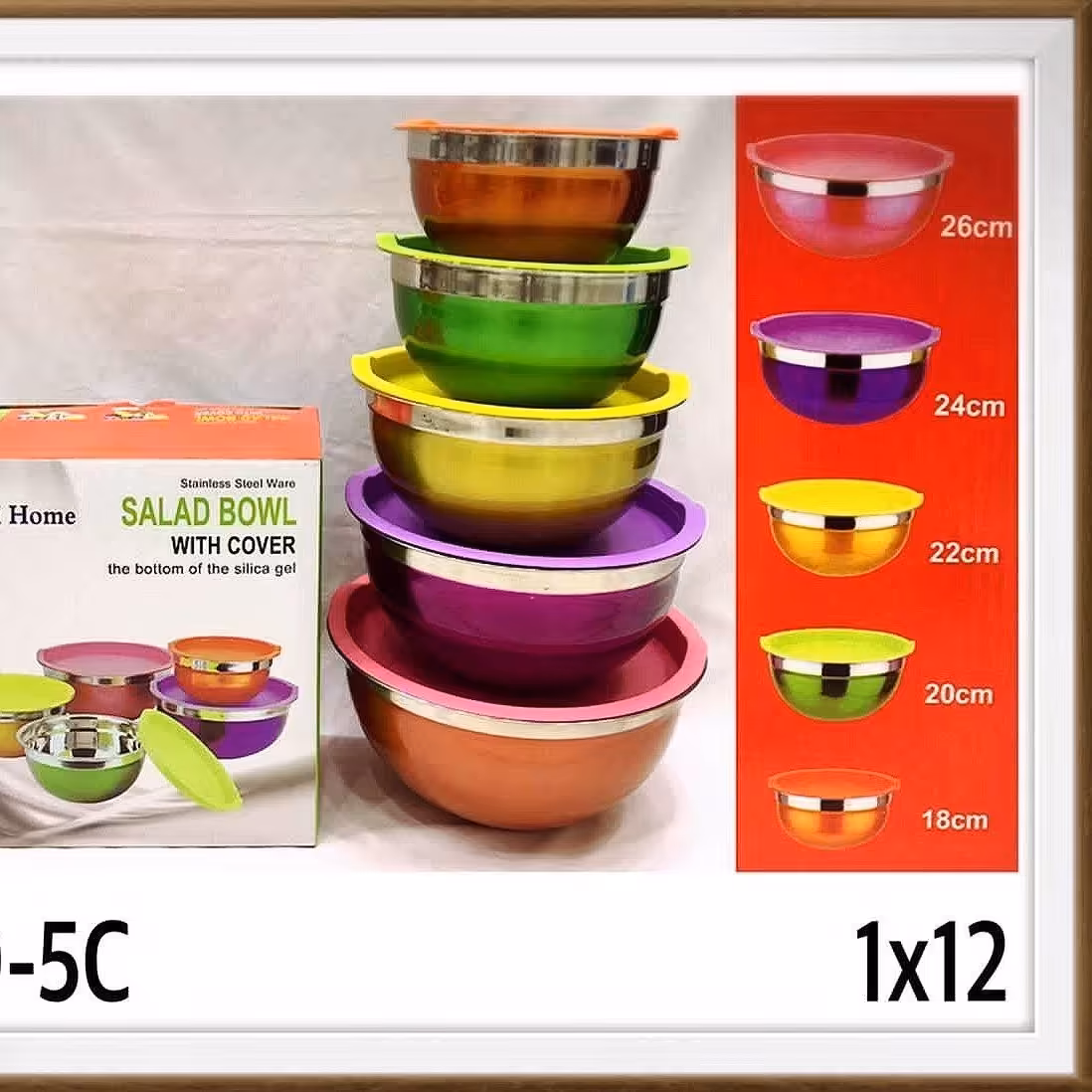 لگن رنگی و درب رنگی Unique
سایز18-20-22-24-26 سانت 
