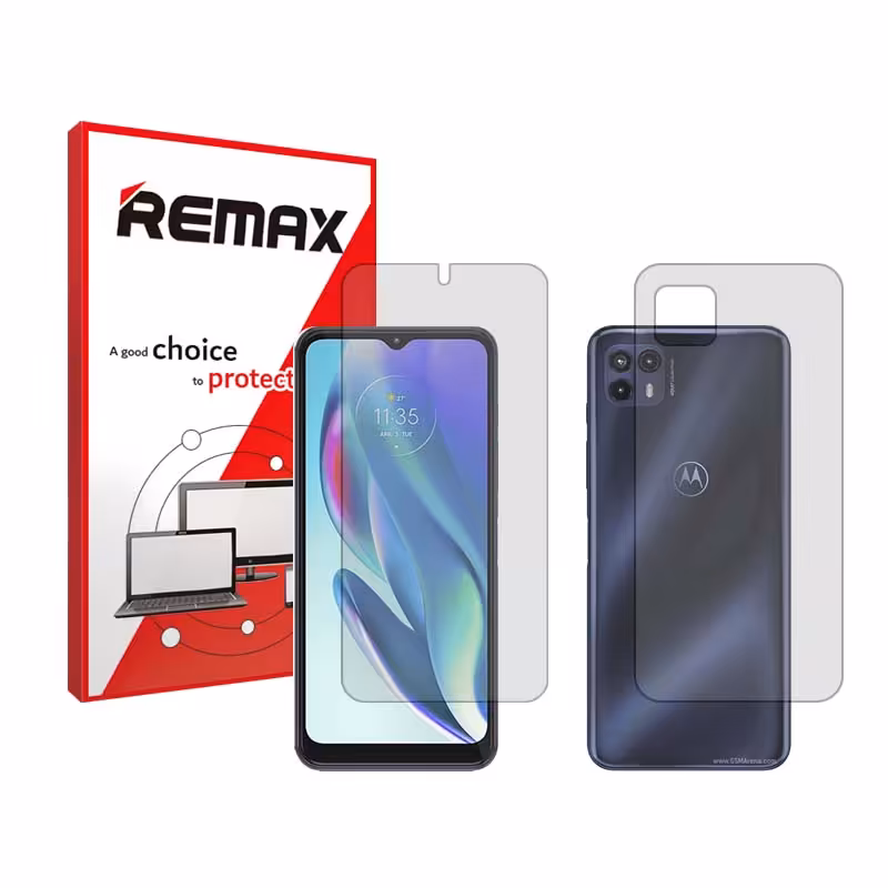 گلس صفحه نمایش و پشت گوشی موتورولا Moto G50 5G مدل هیدروژلی شفاف برند ریمکس کد SS