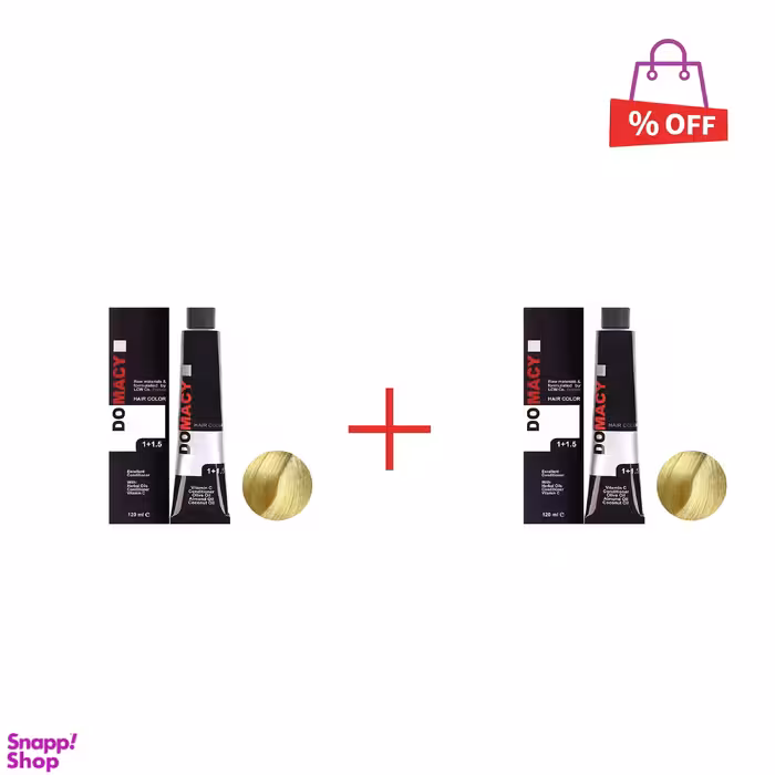 رنگ مو دوماسی (Domacy) شماره 9.3 رنگ بلوند طلایی روشن حجم 120 میلی‌لیتر مجموعه 2 عددی