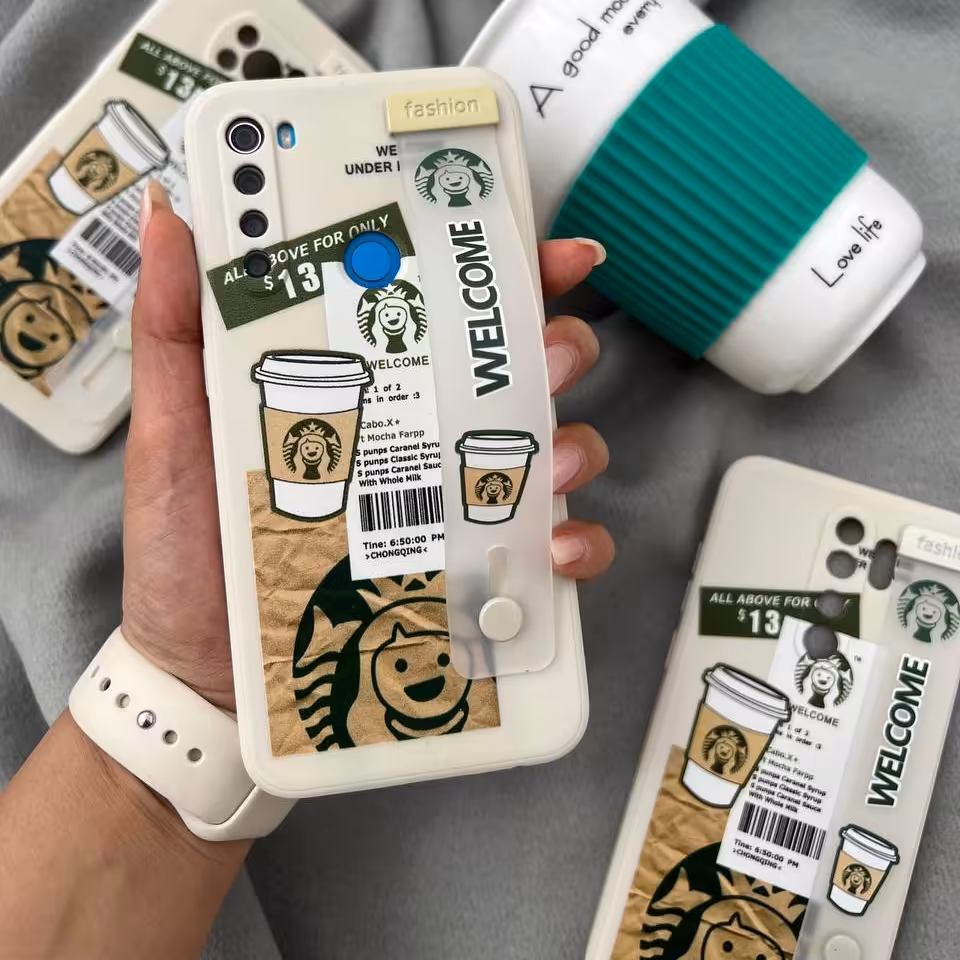 قاب گوشی استارباکس مشکی برای سامسونگ a52