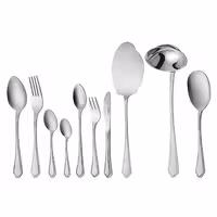 سرویس قاشق و چنگال 24 نفره ناب استیل طرح ونیز استیل براق (98 پارچه)