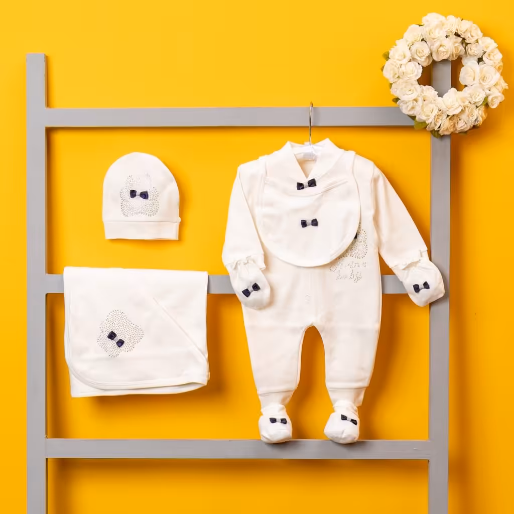  گیفت بیمارستانی نوزاد،عالی و با کیفیت نخ پنبه بسیار لطیف و ضد حساسیت✅