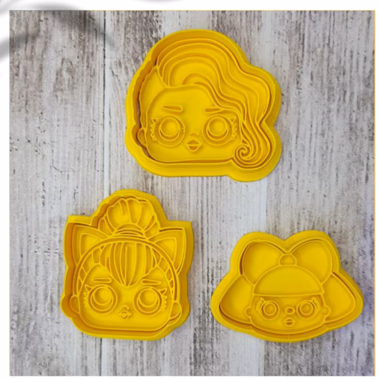 پک 3 عددی قالب lol . 8 سانت .مهر و کاتر