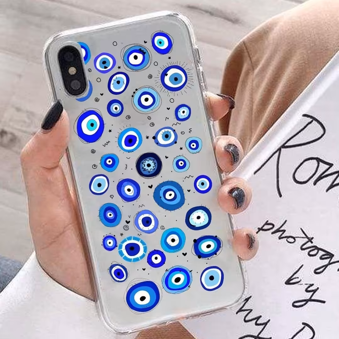 قاب طرحدار موبایل طرح چشم و نظر