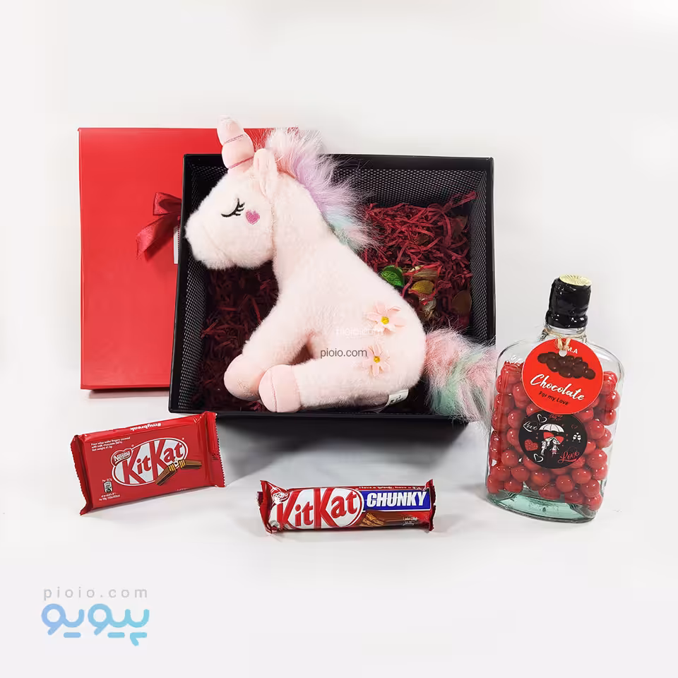 باکس کادو با عروسک یونیکورن