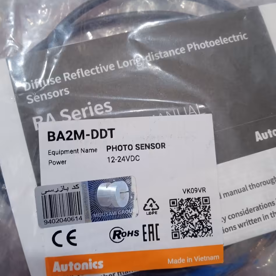 سنسور نوری آتونیکس اصل
مدلBA2MDDT
1224VDC
