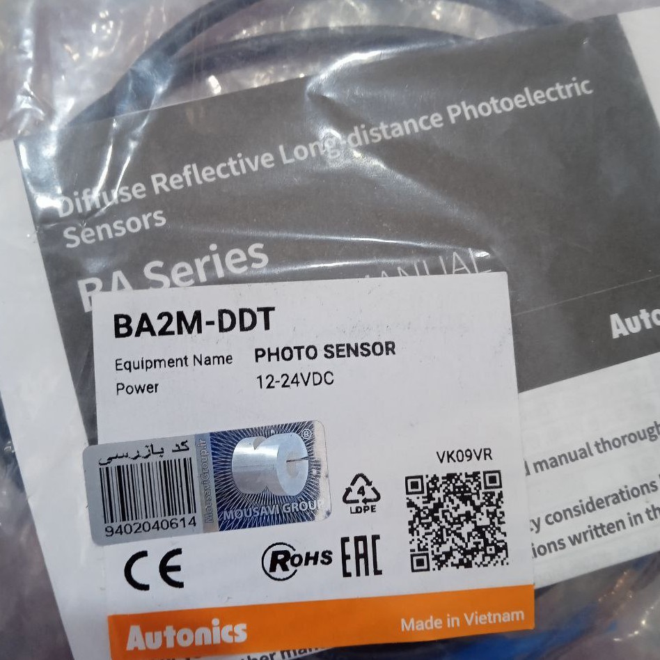 سنسور نوری آتونیکس اصل
مدلBA2MDDT
1224VDC