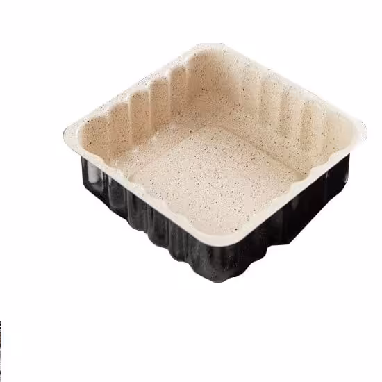 قالب کیک کته و ته چین مدل شارلوت مربع کف گود برجسته گرانیتی