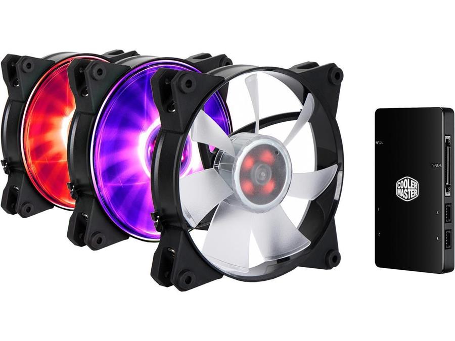 فن کیس کولرمستر مدل MasterFan Pro 120 Air Balance RGB پک سه عددی