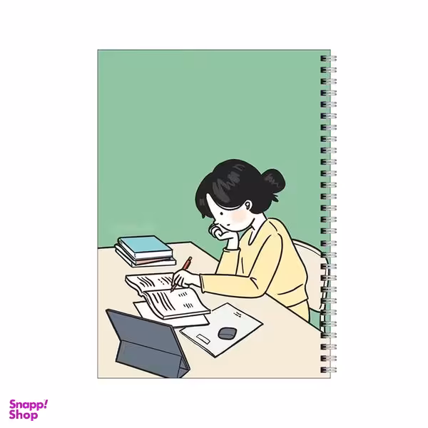 دفتر مشق 50 برگ بامبیلیپ طرح دختر درسخون کد 1711004