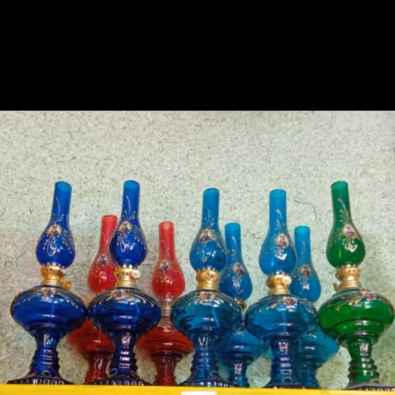 گردسوز شیشه ای رنگی طرح دار