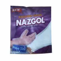 دستکش نایلونی برند ناز گل بسته حدود 100 عددی