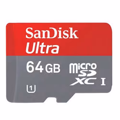 کارت حافظه microSDXC سن دیسک مدل Ultra A1 کلاس 10 استاندارد UHS-I سرعت 120MBps ظرفیت 64 گیگابایت
