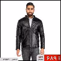 کاپشن چرم مردانه آستین زیپ دار ریان
