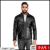 کاپشن چرم مردانه آستین زیپ دار ریان