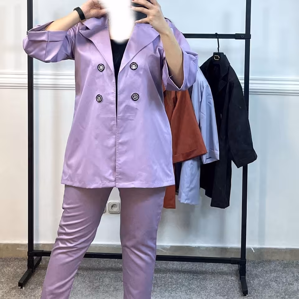 کت و شلوار کتان مرغوب تنخور فوق العاده شیک