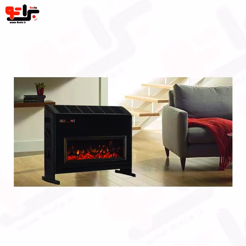  شومینه برقی پارس خزر مدل 2300FL  رنگ مشکی