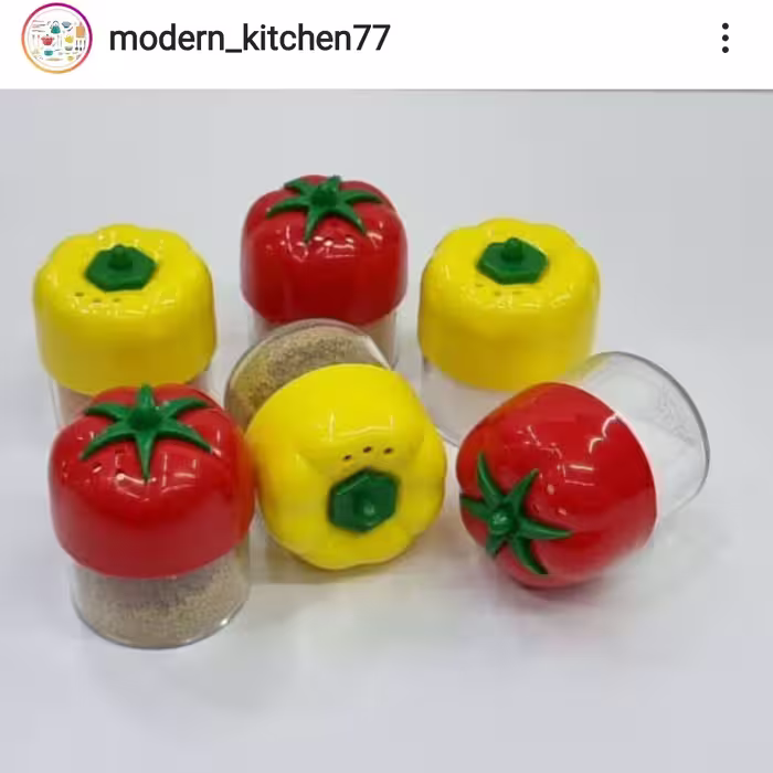 سرویس ادویه طرح گوجه و فلفل 