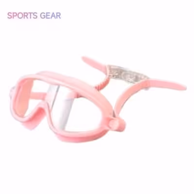 ماسک و عینک شنا بچه گانه با فریم بزرگ sports gear مدل S-1025 ( صورتی )