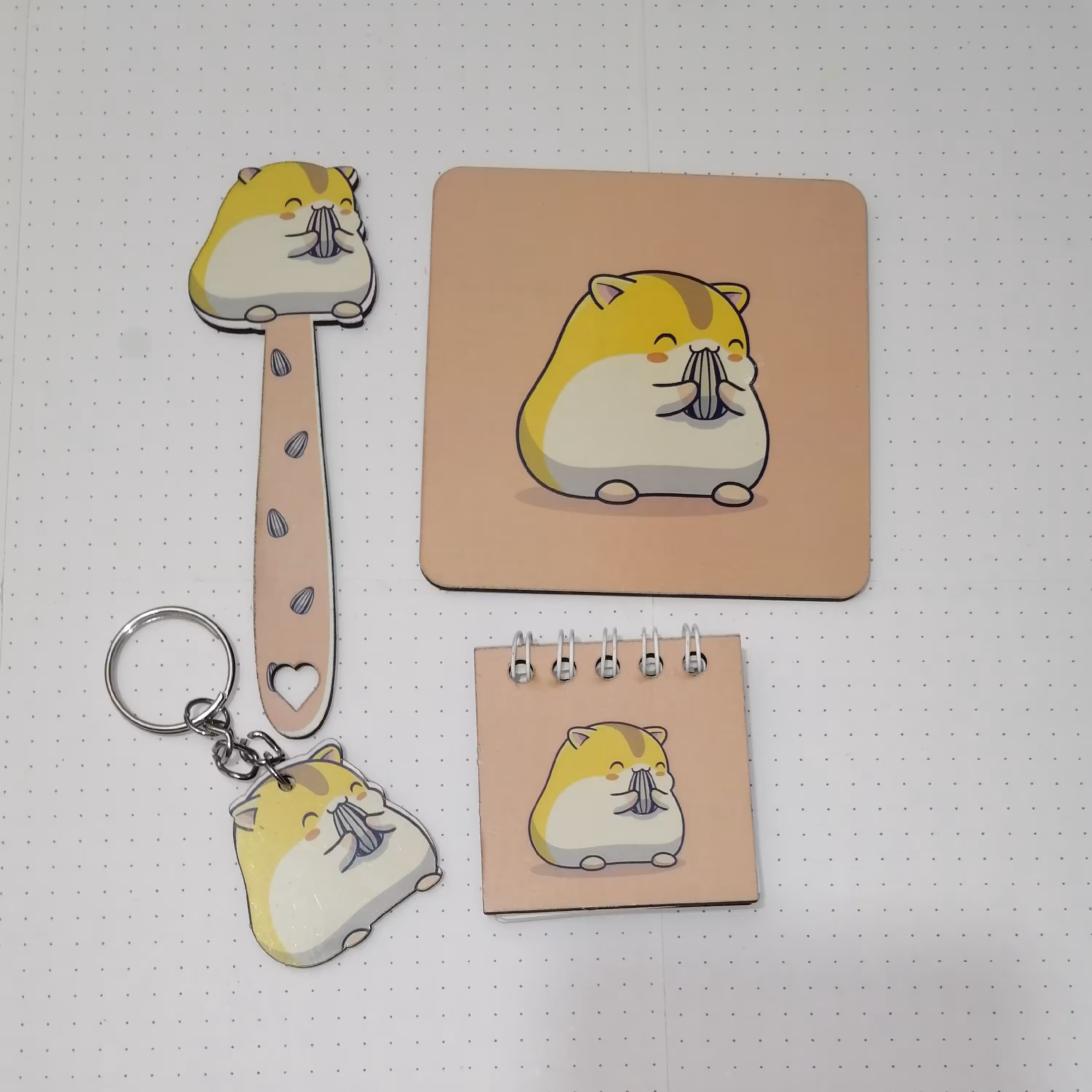 پک چهارتایی دفترچه جاکلیدی زیر لیوانی 