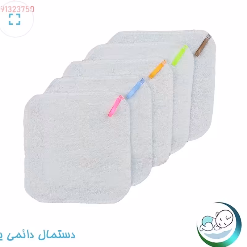 دستمال دائمی پنبه ای (پک 5 عددی) 