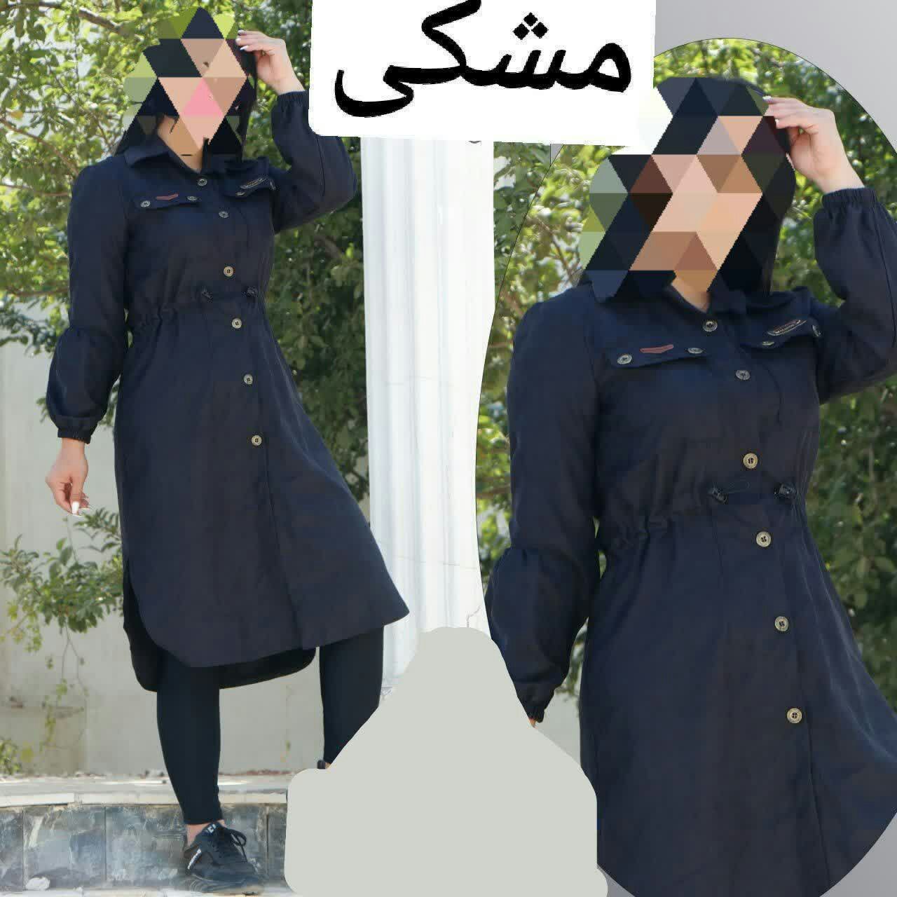 مانتو کمر گت دار زنانه پارچه میکرو میله ای اعلا