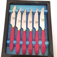  کارد فلاحی زنجان با تیغه استیل فولاد ضدزنگ و دسته پلکسی صورتی